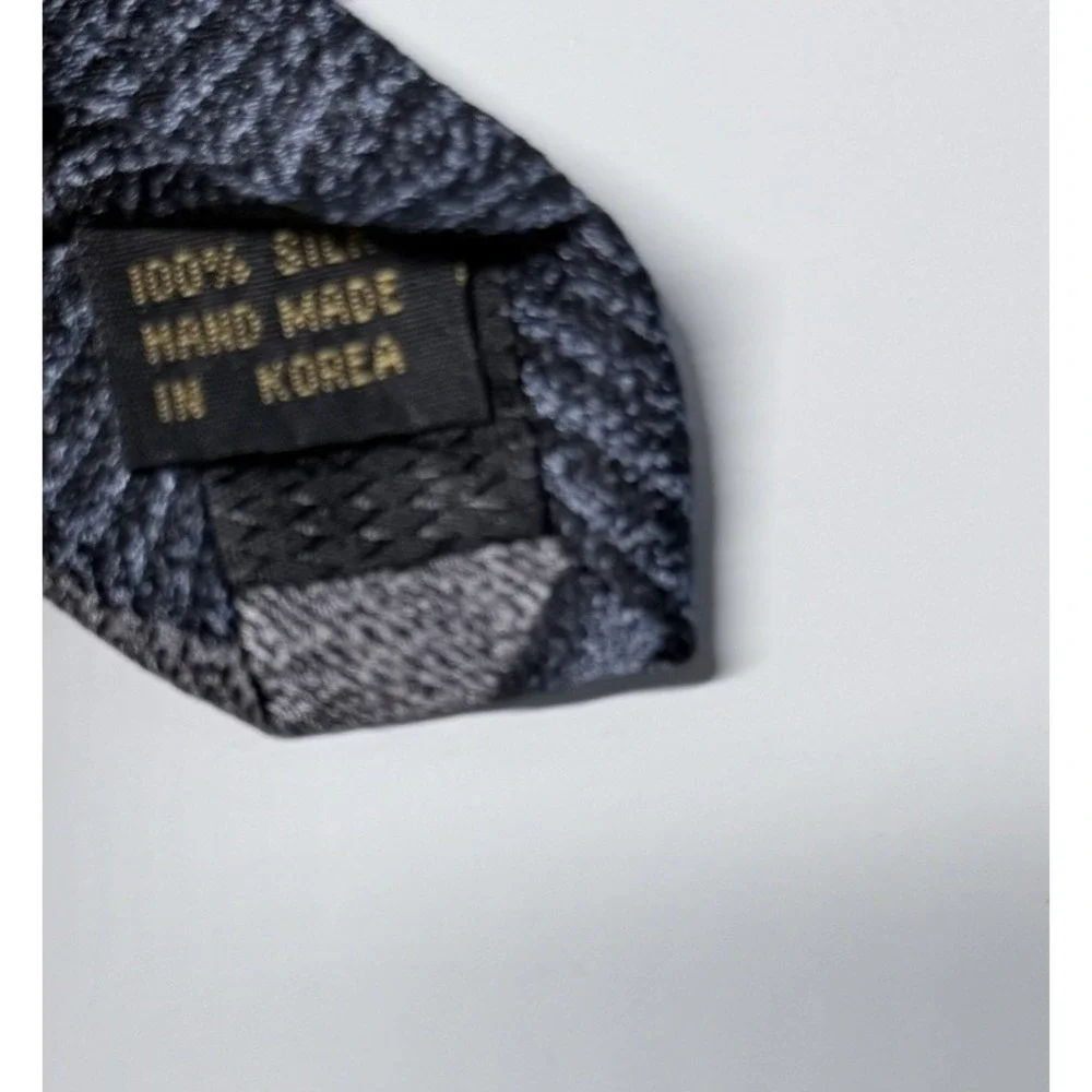Don Jonathan Blue‎ Gray Striped Necktie Retro Executive Office Core Power Tie